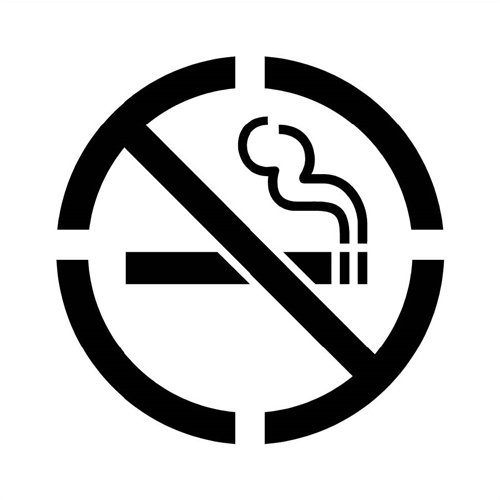 No Smoking Symbol Plant Marking Stencil (PMS207)