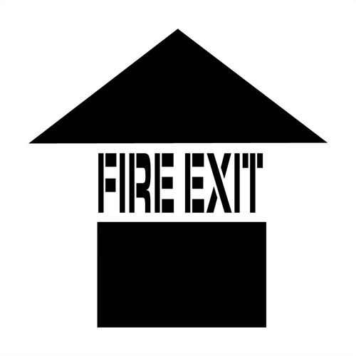Fire Exit Plant Marking Stencil (PMS228)