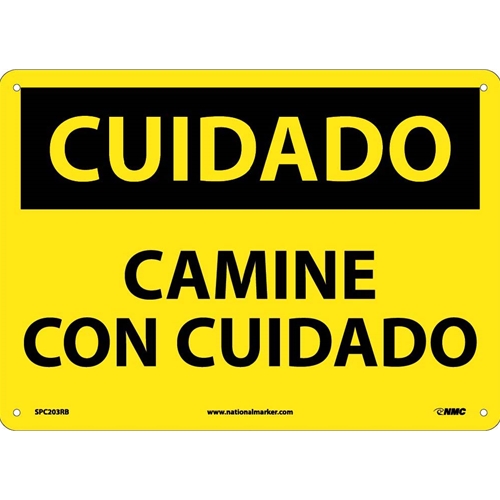 Caution Watch Your Step Sign - Spanish (SPC203RB)
