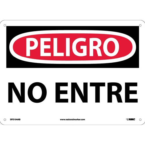 Danger Do Not Enter Sign - Spanish (SPD104AB)