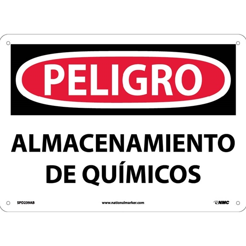 Danger Chemical Storage Area Sign - Spanish (SPD239AB)