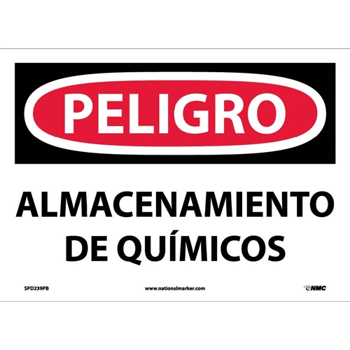 Danger Chemical Storage Area Sign - Spanish (SPD239PB)