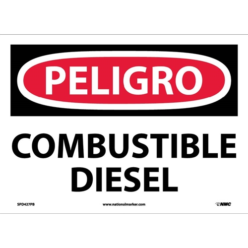 Danger Diesel Fuel Sign - Spanish (SPD427PB)
