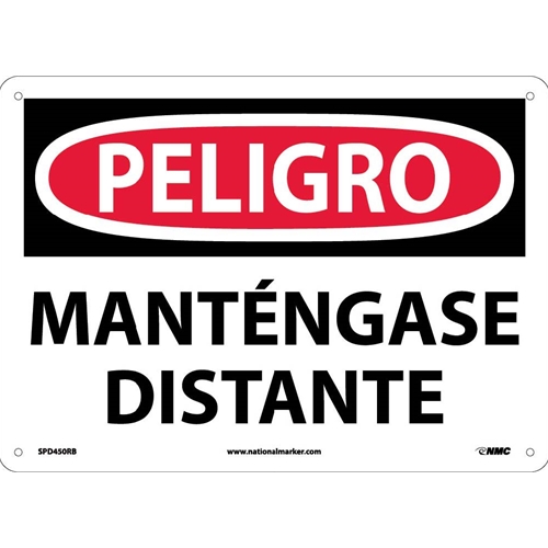 Danger Keep Off Sign - Spanish (SPD450RB)