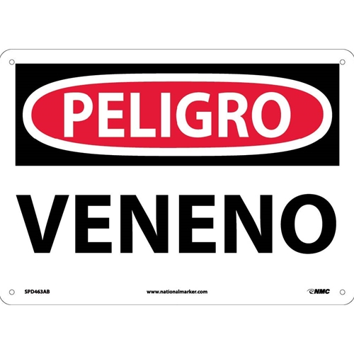 Danger Poison Sign - Spanish (SPD463AB)