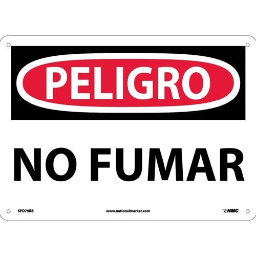 Danger No Smoking Sign - Spanish (SPD79RB)