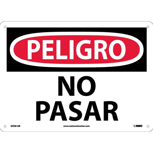 Danger No Trespassing Sign - Spanish (SPD81AB)