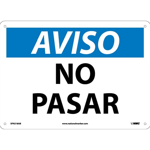 Notice No Trespassing Sign - Spanish (SPN218AB)