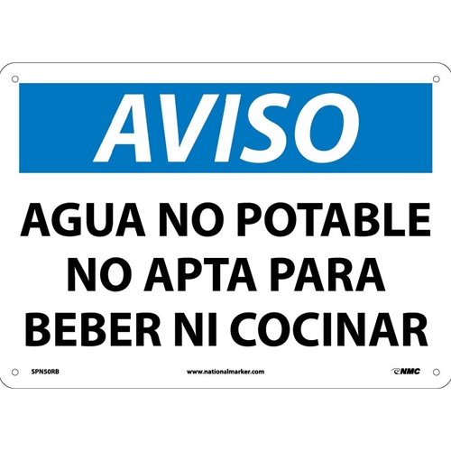 Notice Non-Potable Water Sign - Spanish (SPN50RB)