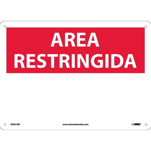 Restricted Area Sign - Spanish (SPRA1RB)