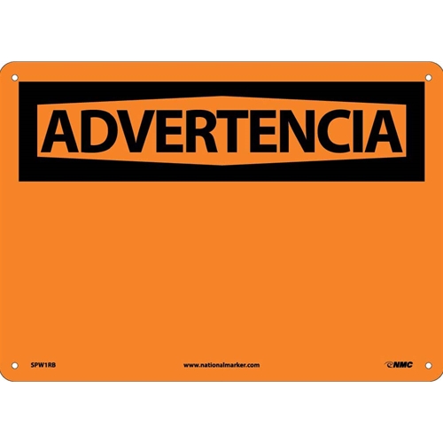 Warning Sign - Spanish (SPW1RB)