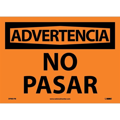 Warning No Trespassing Sign - Spanish (SPW81PB)