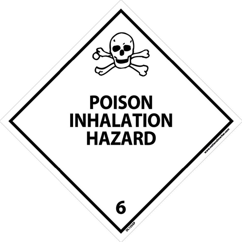 Poison Inhalation Hazard 6 Dot Placard Label (DL125AP)