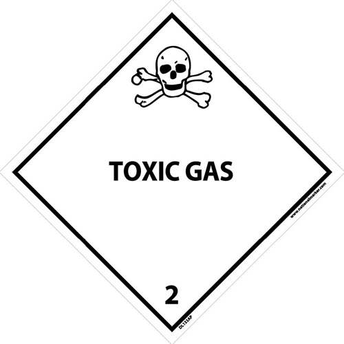 Toxic Gas 2 Dot Placard Label (DL133AP)