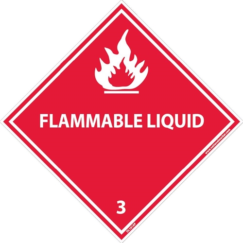 Flammable Liquid 3 Dot Label (DL161AP)