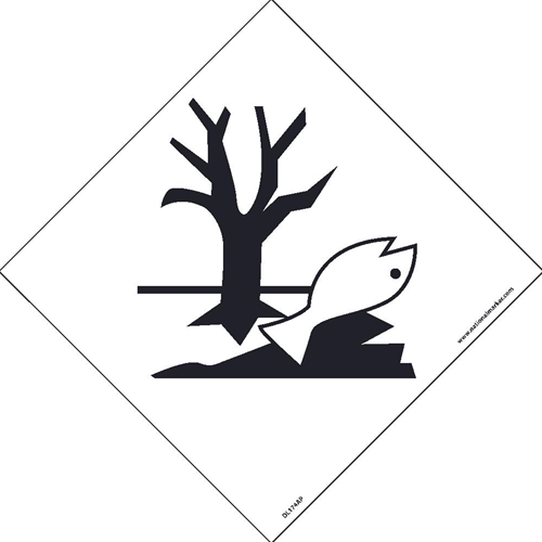 Marine Pollutants Graphic Dot Placard Label (DL174ALV)