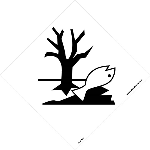 Marine Pollutants Graphic Dot Placard Label (DL174AP)