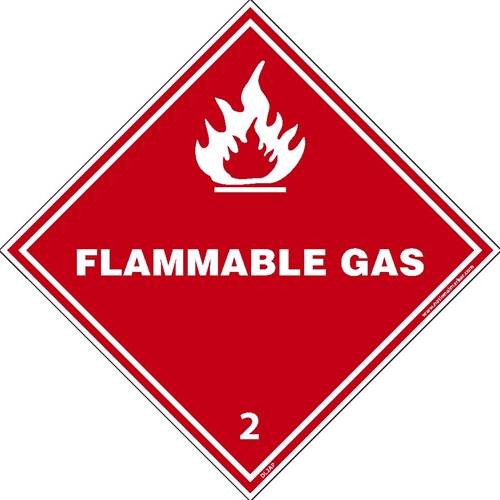 Blank Flammable Dot Label (DL2ALV)