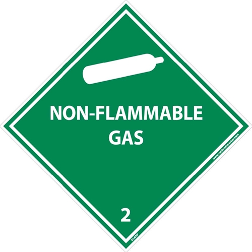 Non-Flammable Gas 2 Dot Placard Label (DL6AP)