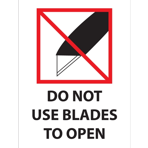 Do Not Use Blades To Open Label (IHL16AL)