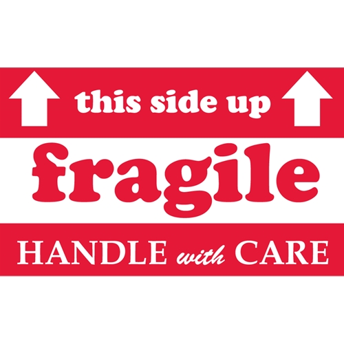 This Side Up Fragile Handle With Care Label (LR08AL)