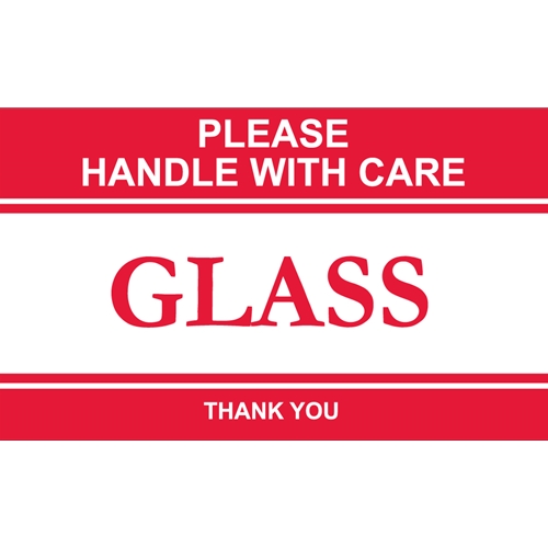 Please Handle With Care Glass Thank You Label (LR11AL)