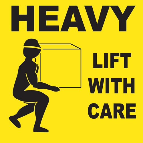 Heavy Lift With Care Label (LR15AL)