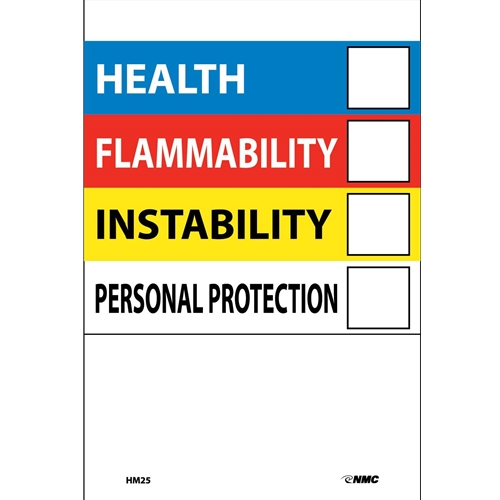 Write On Color Bar Right-To-Know Label (HM25)