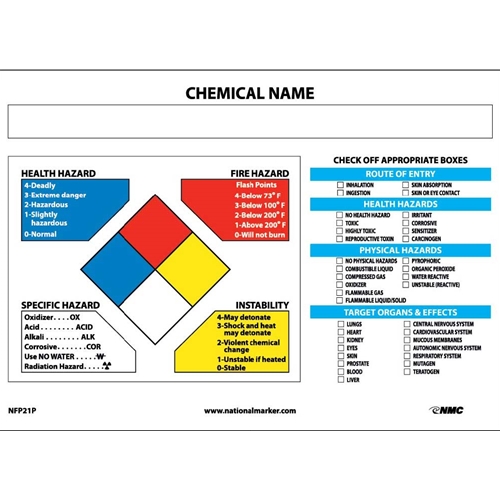 Nfpa Target Organ Label (NFP21P)