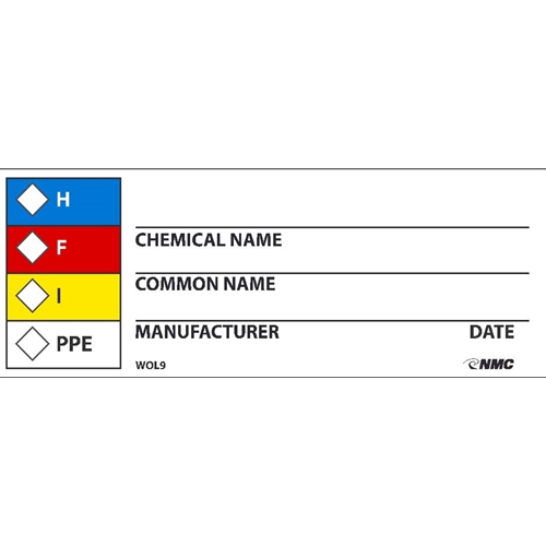 Rtk Hazard Warning Write-On Warning Label (WOL9ALV)