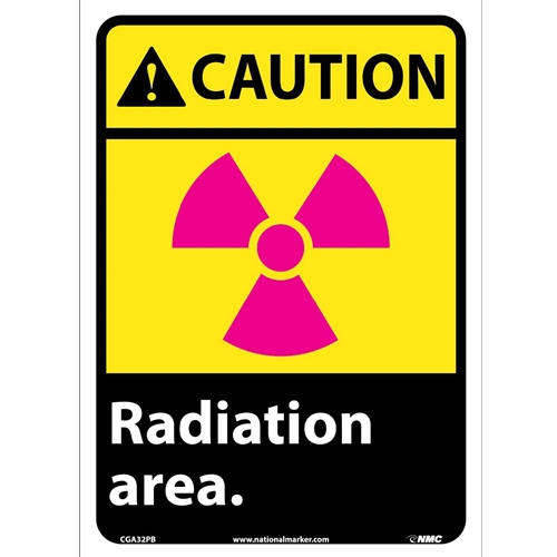 Caution Radiation Area Sign (CGA32PB)