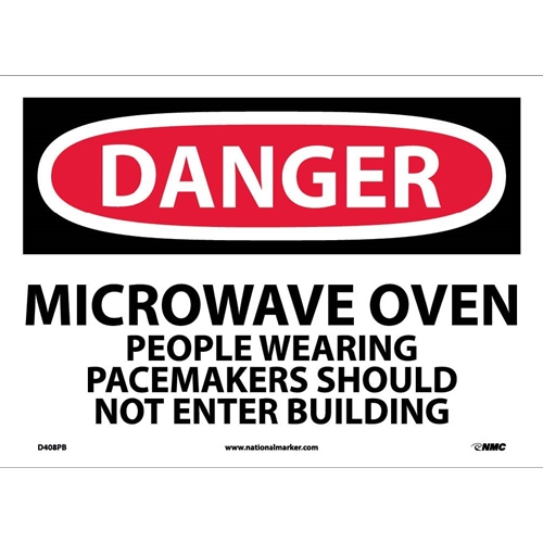 Danger Pacemaker Radiation Warning Sign (D408PB)