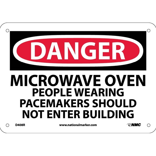 Danger Pacemaker Radiation Warning Sign (D408R)