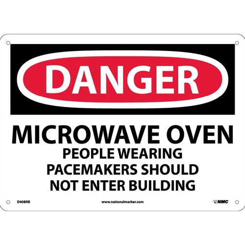 Danger Pacemaker Radiation Warning Sign (D408RB)