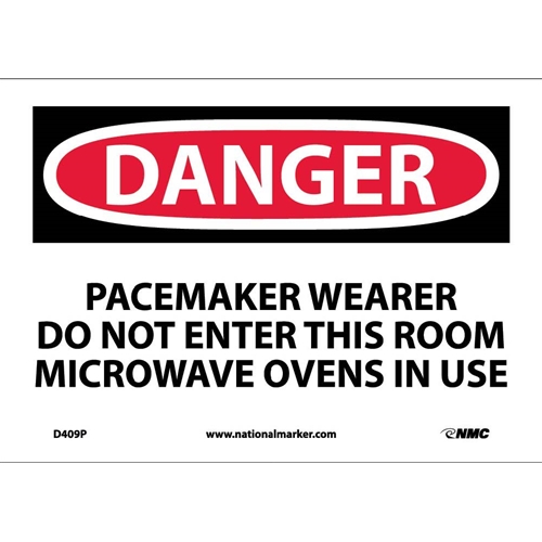 Danger Pacemaker Radiation Warning Sign (D409P)