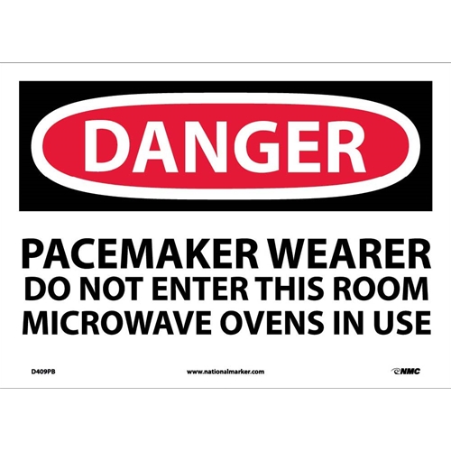 Danger Pacemaker Radiation Warning Sign (D409PB)