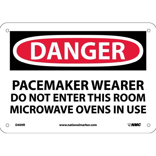 Danger Pacemaker Radiation Warning Sign (D409R)