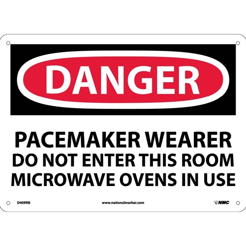 Danger Pacemaker Radiation Warning Sign (D409RB)