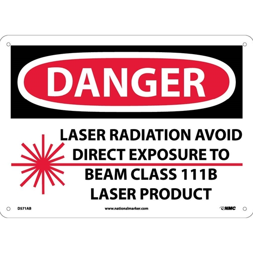 Danger Laser Radiation Avoid Direct Exposure Sign (D571AB)