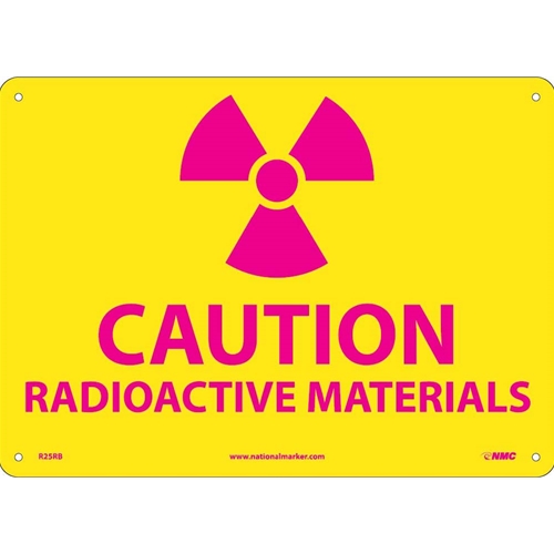 Caution Radioactive Materials Sign (R25RB)