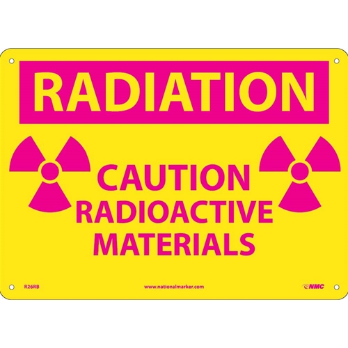 Radiation Caution Radioactive Materials Sign (R26RB)