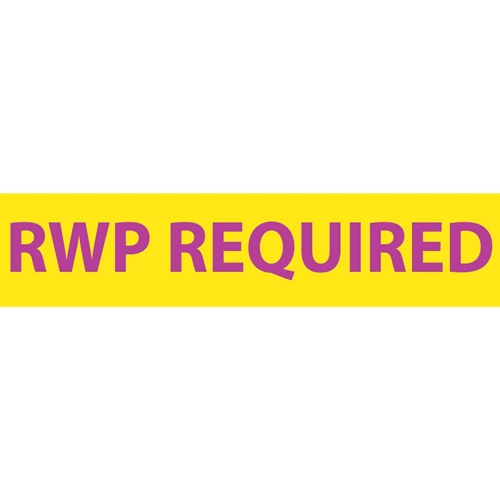 Radiation Insert Rwp Required Sign (RI28)