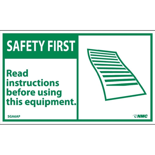 Safety First Not An Exit Label (SGA6AP)