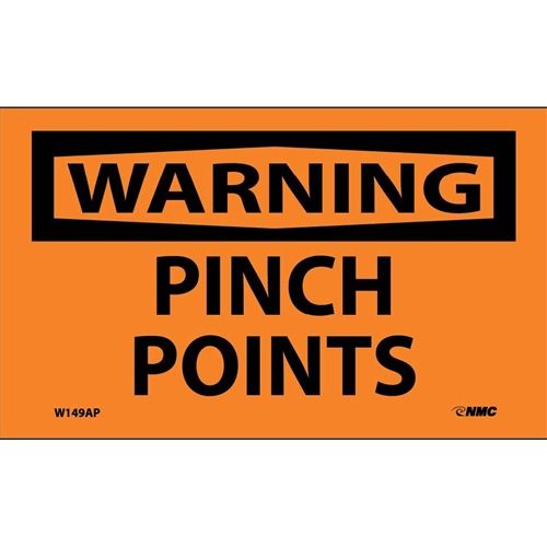 Warning Pinch Points Label (W149AP)