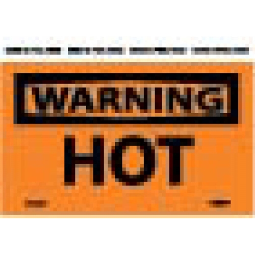 Warning Hot Label (W428AP)