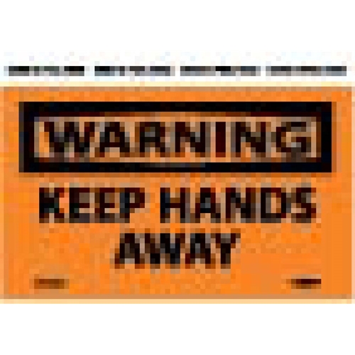 Warning Keep Hands Away Label (W449AP)