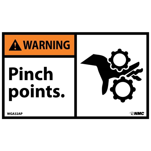 Warning Pinch Points Label (WGA32AP)