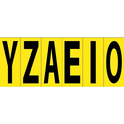 Self-Adhesive Letters 3" Y Z A E I O (LPS13Y)