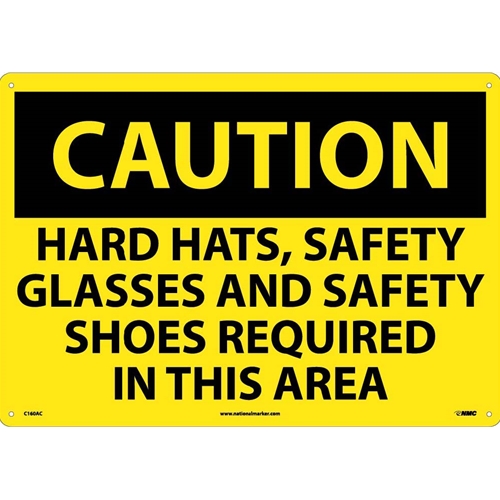 Large Format Caution Ppe Required Sign (C160AC)