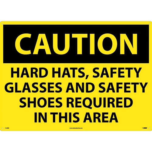 Large Format Caution Ppe Required Sign (C160RD)